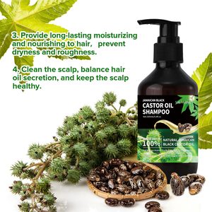 Champú de Aceite de Ricino Jamaicano 200ml Nutritivo para el Crecimiento del Cabello, Uso Diario, Cabello Seco y Encrespado - Product Image 2