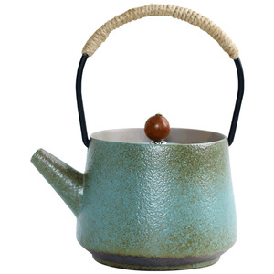 Théière en céramique Shangyan, glaçure en pierre bleue, avec poignée, petite taille, pour service à thé Kung Fu - Product Image 5