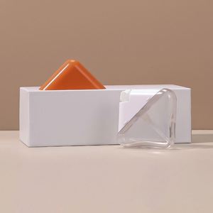 Botella de Perfume de Plástico Transparente de 30 ml, Diseño Único de Rombo/Triángulo, Bomba a Prueba de Fugas - Product Image 4