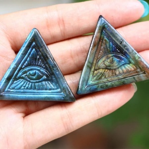 Venta al por Mayor de Pequeñas Esculturas de Ojo de Diablo de <span class=keywords><strong>Labrador</strong></span> de Cristal Natural - Decoración Colgante para el Hogar y Regalos de Sanación - Product Image 1