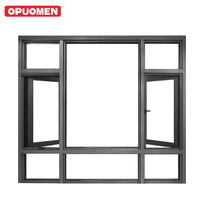 Ventana de Aluminio Horizontal, Abatible y Oscilobatiente, Resistente al Viento, con Doble Acristalamiento y Mosquitera