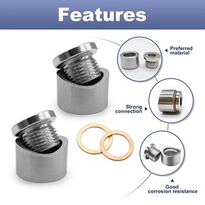 Adaptateur de raccordement pour capteur d'oxygène M18*1.5, style cranté, avec embout et bouchons de montage, pour toutes les voitures - Modèle JXSS007C - Product Image 5