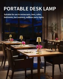 Lámpara de Escritorio Decorativa LED Táctil Flexible Moderna, Recargable, Electrochapada, Inalámbrica, con Batería, Regulable, Alto CRI, en Oferta - Product Image 2