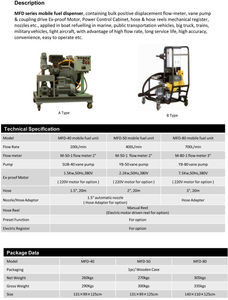 Cowell MFD-50 nhiên liệu di động đơn vị nhiên liệu diesel chuyển giao nhiên liệu trượt VANE bơm & Flow Meter - Product Image 5