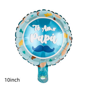 Nouveauté Ballon en aluminium rond de 10 pouces pour la fête des pères en espagnol Feliz Dia <span class=keywords><strong>Papa</strong></span> Globos - Product Image 5