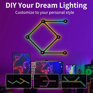 Applique Murale Intelligente LED pour Chambre, Lampe Murale Connectée WiFi RGBIC Dimmable, Synchronisation Musicale, Lampe d'Ambiance, Décoration de Chambre Gamer, Art Mural - Product Image 4