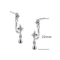 Boucles d'oreilles clous tendance avant-arrière pour femme, en argent sterling 925, bijoux fins de créateur personnalisés, vente en gros