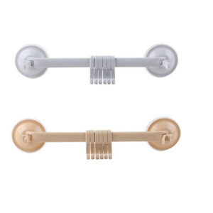 Support de serviettes réglable à 6 crochets avec ventouse double, étagères suspendues, supports de type verrouillable, organisateur de crochets de salle de bain U3 - Product Image 4