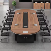 Table de réunion ovale moderne simple, grand mobilier commercial, table de négociation, table de direction