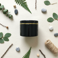 Pot en plastique 120 ml 250 ml, pot cosmétique transparent givré avec couvercle en bois clair