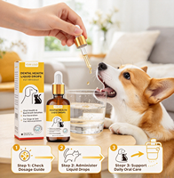 Tandheelkundige ondersteunende vloeibare druppels voor honden en katten, mondgezondheid, verlichting van slechte adem, snelle absorptie, vloeibare OEM, private label