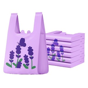 Okas Lavender Garbage Bags Thickened Vest Style Large Household Trash Bags Kitchen Use - Product Image 2