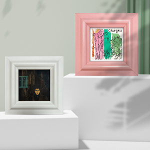 Wholesale Simple Vibrant <strong>Green</strong> Pink White Modern 4x6 Inch Solid Wood Picture <strong>Frame</strong> for Art <strong>Gallery</strong> Office Home Decor - Product Image 3