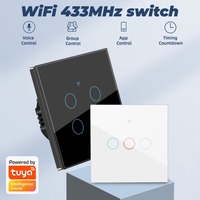 SLS WiFi Smart Switch Estándar europeo para Tuya RF433 Compatible con Alexa y Google Home 220V Cable neutro Smart Life App