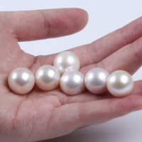 Perles naturelles Edison pour fabrication de bijoux, perles rondes d'eau douce blanche de haute qualité, taille 16mm, amples
