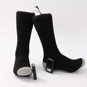 Calcetines altos cálidos con carga USB para invierno, venta al por mayor de fábrica