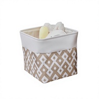 Panier de rangement pour jouets en tissu Bosongjie, coton-lin, carré, épaissi, pour vêtements, couvertures, style japonais, motif géométrique