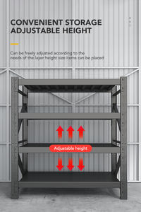 Estantes de almacenamiento de acero industrial apilables unidades de estantería de metal de garaje de servicio pesado Sistema de estante de almacén - Product Image 4