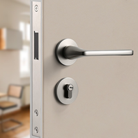 YMC Moderne Chambre Serrure De Porte En Bois Silencieux Absorbant Magnétique Split Poignée En Alliage De Zinc pour Une Utilisation Intérieure Villas Intégrées