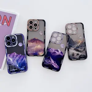 Sáng Tạo Mặt Trời Vàng Núi Thiên Thần Mắt Trường Hợp Điện Thoại Cho Iphone X XS Max 1112 13 14 15 Pro Max