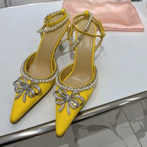 Sandalias Mujer 2025, Calzado Femenino de Lujo, Tacones con Cordones y Perlas - Product Image 3