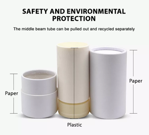 Ống giấy kraft trắng nâu có thể tái chế để khử mùi son dưỡng môi 8G 14g 28g 42g 56g đẩy lên bao bì mỹ phẩm các tông - Product Image 3