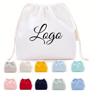 Sac à cordon en toile portable avec logo personnalisé, 21 couleurs, sacs de rangement réutilisables pour la maison, les voyages, les articles de toilette, les cosmétiques, les bijoux - Product Image 1