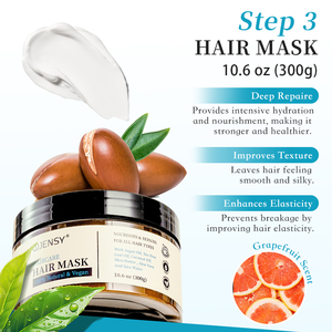 Bộ dầu gội và dầu xả chăm sóc tóc hữu cơ, thuần chay, chiết xuất từ dầu argan, tinh dầu tràm trà, tinh dầu hương thảo, trị gàu, nhãn hiệu riêng - Product Image 5