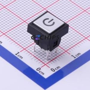 ML6-H1S12RVA Tactile Switch Through hole Component (THT) Switch Single Pole Single Throw Rectangle Button 1.6N Through Hole - Product Image 1