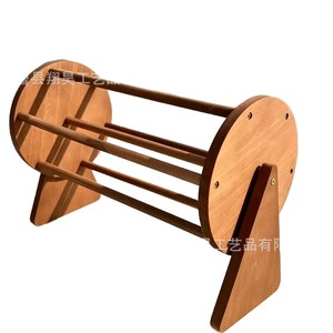 Wooden Hair Clip Storage Rack Rotatable <b>Desktop</b> Organizer For Hair Accessories Solid Wood Design - Product Image 5