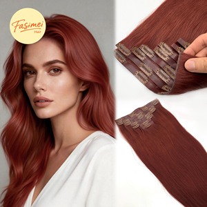 Extensiones <span class=keywords><strong>de</strong></span> Cabello Naturales Invisibles, 100% Cabello Humano Virgen, Se Pueden Usar por Más <span class=keywords><strong>de</strong></span> 1 Año, Color y Longitud Personalizables, Clip sin Costuras - Product Image 3