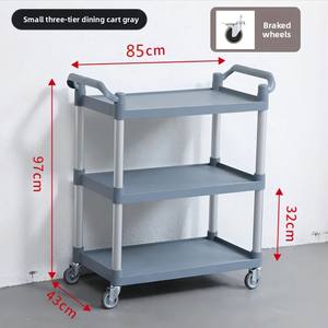 Chariot de collecte alimentaire manuel durable, conçu pour les hôtels et les salles à manger à fort trafic, idéal pour le nettoyage - Product Image 3