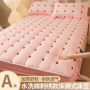Queen size en forme de coeur coprimaterasso impermeabile 100% coton <span class=keywords><strong>mather</strong></span> degree meilleure qualité coton matériel ajusté housse de matelas - Product Image 4