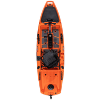 Kayak de pêche modulaire à pédales 2024, 1 place, kayak modulaire simple, design détachable en 2 sections, canoë/kayak de 10 pieds pour les lacs et les rivières