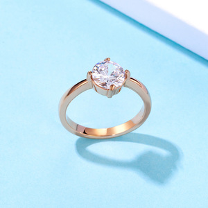 yunnique cross-border light luxury high-end diamond-encrusted titanium steel rings, personalized proposal, wedding, - Product Image 4