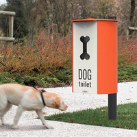 Sortie d'usine station à déchets pour animaux de compagnie en plein air, parc de rue, conteneur de déchets pour chiens urbains