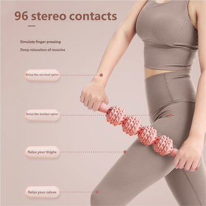 Palo de masaje Bola de rodillo Cuerpo Celulitis Músculo Pierna Abrazadera Herramienta Rodillo de terapia de masaje de pies - Product Image 2