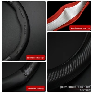 Funda de <span class=keywords><strong>Volante</strong></span> de Fibra de Carbono, Compatible con <span class=keywords><strong>Chevrolet</strong></span> <span class=keywords><strong>Cruze</strong></span>, Blazer, Cavalier, Trax, Trailblazer, Sail, etc. - Product Image 3