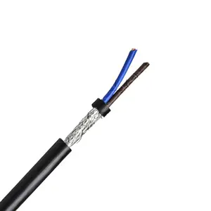 RVVP 2X1.5mm2 conductor de cobre trenzado escudo cable flexible de cobre estañado trenzado
