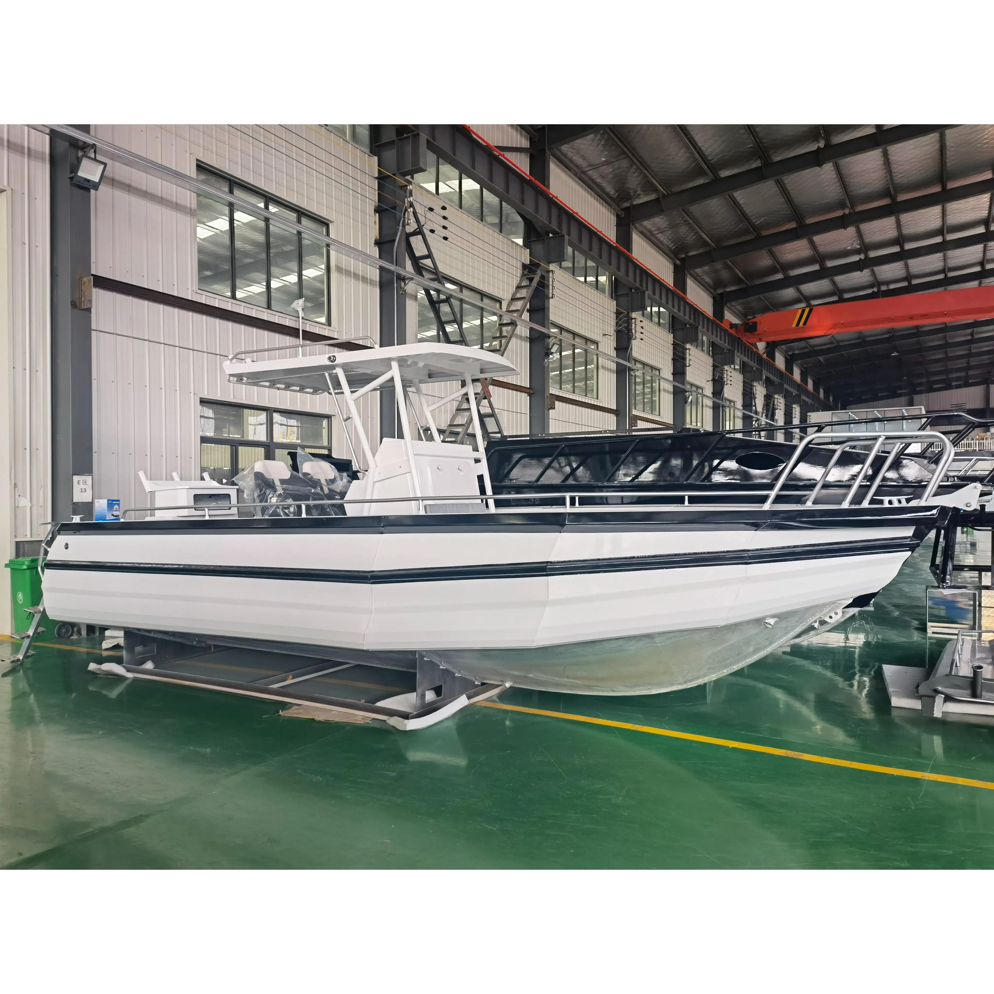 CE-zertifiziertes Aluminium boot zum Verkauf 25 Fuß 7,5 m Easy Craft Mittel konsole Geschweißtes Aluminium-Fischerboot für Rennsport boote