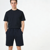 Shorts décontractés en coton de ramie 320g, style estival, cinq poches, pour hommes, coupe ample, taille mi-haute, cordon de serrage, motif et logo personnalisés.