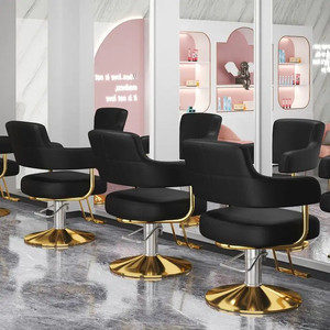 Chaise de salon de coiffure en métal durable pour salon de coiffure <span class=keywords><strong>coiffeur</strong></span> coupe de cheveux salon de coiffure meubles beauté style - Product Image 4
