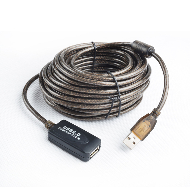 High Speed 5m 10m 15m 20m 25m 30m Usb 2.0 Repeater Active Extension Cable with Signal Amplifier Chipset