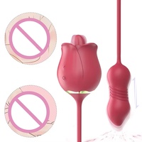 Großhandel Erwachsenenspielzeug: Vibrations-Rosen-Nippelstimulator mit Zungenleck- und Stoßfunktion, Sexspielzeug-Box, Rosen-Vibrator für Frauen