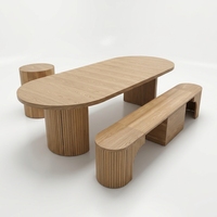 Table à manger rectangulaire moderne de luxe, extensible et pliable, en bois massif, pour 4-8-10-12-14 personnes, durable, écologique, pour la maison et l'hôtel