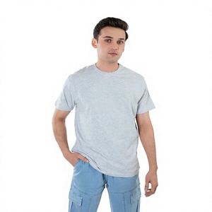 2026 Men's Light Grey <b>Short</b> Sleeve T-Shirt Regular Fit Casual Style 100% Cotton O-Neck Solid Color Plus-Size High Quality Shirts - Product Image 1