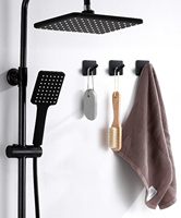 Haute qualité écologique multifonction auto-adhésif serviette crochets muraux en acier inoxydable 304 manteau crochet salle de bain cuisine maison bâton