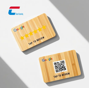 Tarjetas de visita NFC con código QR personalizado Facebook Tiktok Social Media <span class=keywords><strong>Google</strong></span> Reviews Tarjeta NFC de madera - Product Image 2