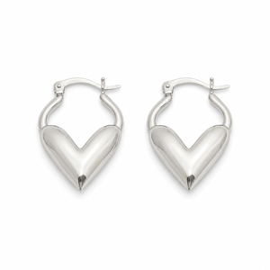 Geometric Heart Hoop Earrings for Women Elegant Everyday Fashion Jewelry - Product Image 2