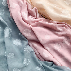 Dệt Và Vải Nhà Cung Cấp 100% Polyester Dệt Dệt <span class=keywords><strong>Readymade</strong></span> May Crepe Chiffon Jacquard Vải Polyester Cho Trang Phục - Product Image 5